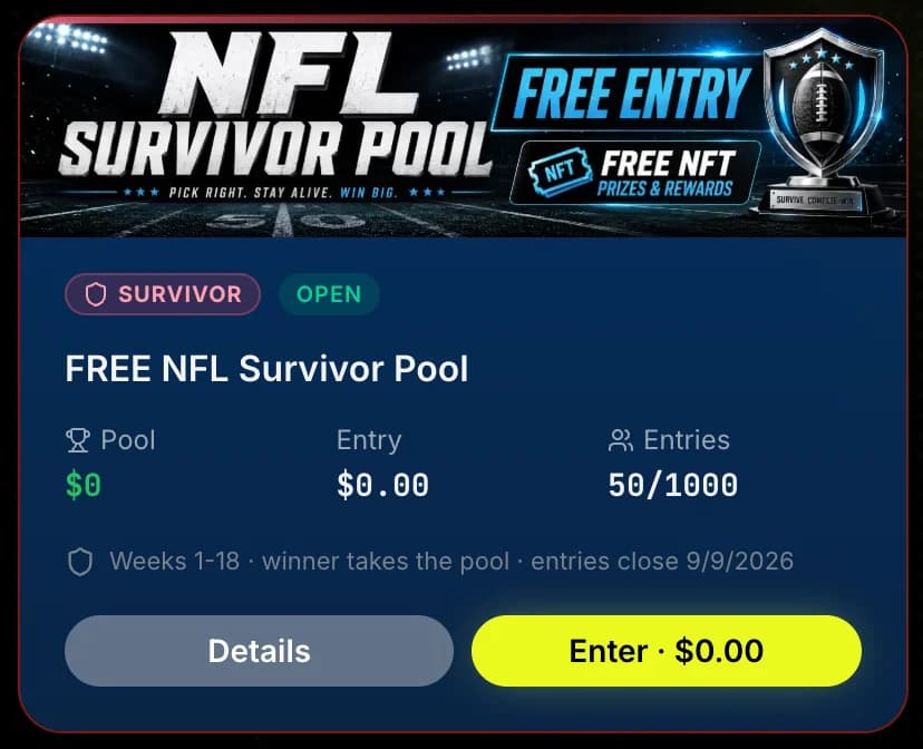Free NFL Survivor Pool