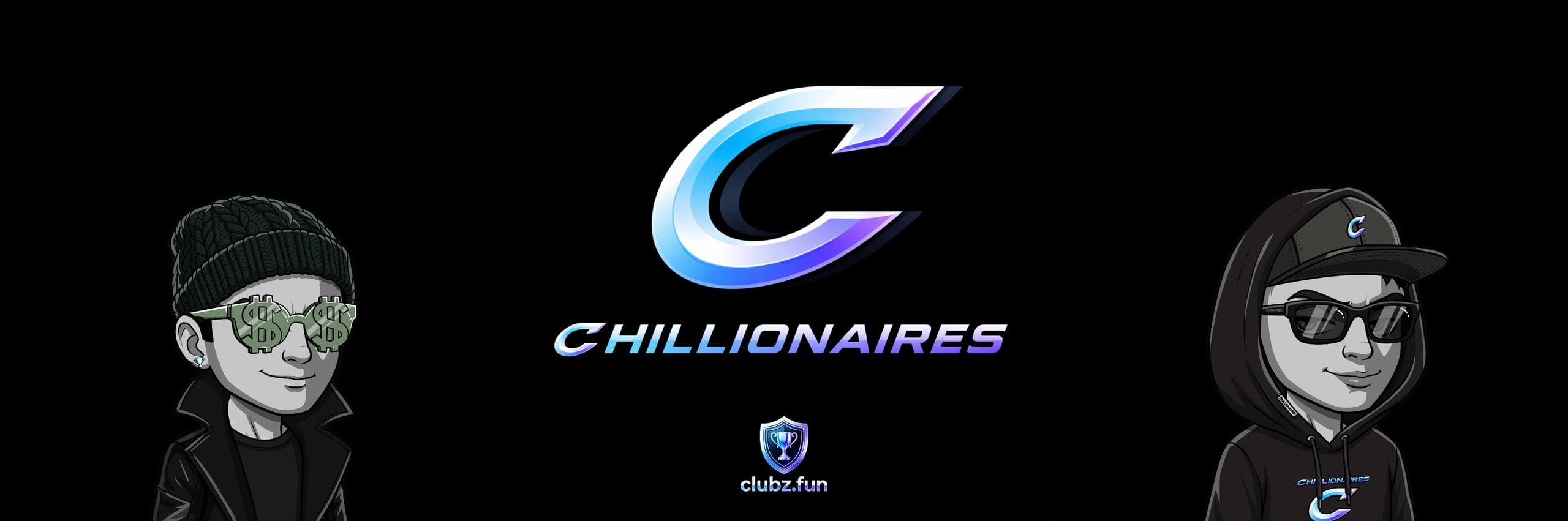 Chillionaires characters and official clubz.fun collection identity
